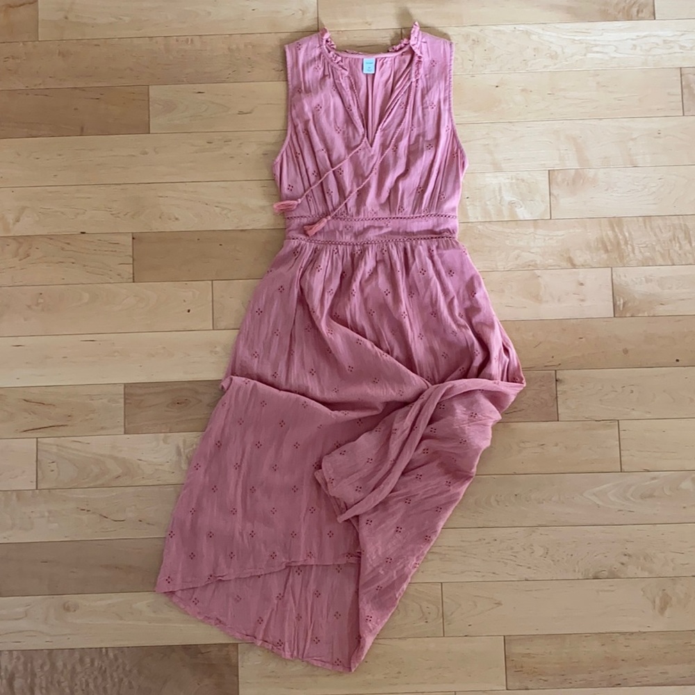 Boho Muted Salmon Pink Maxi Dress